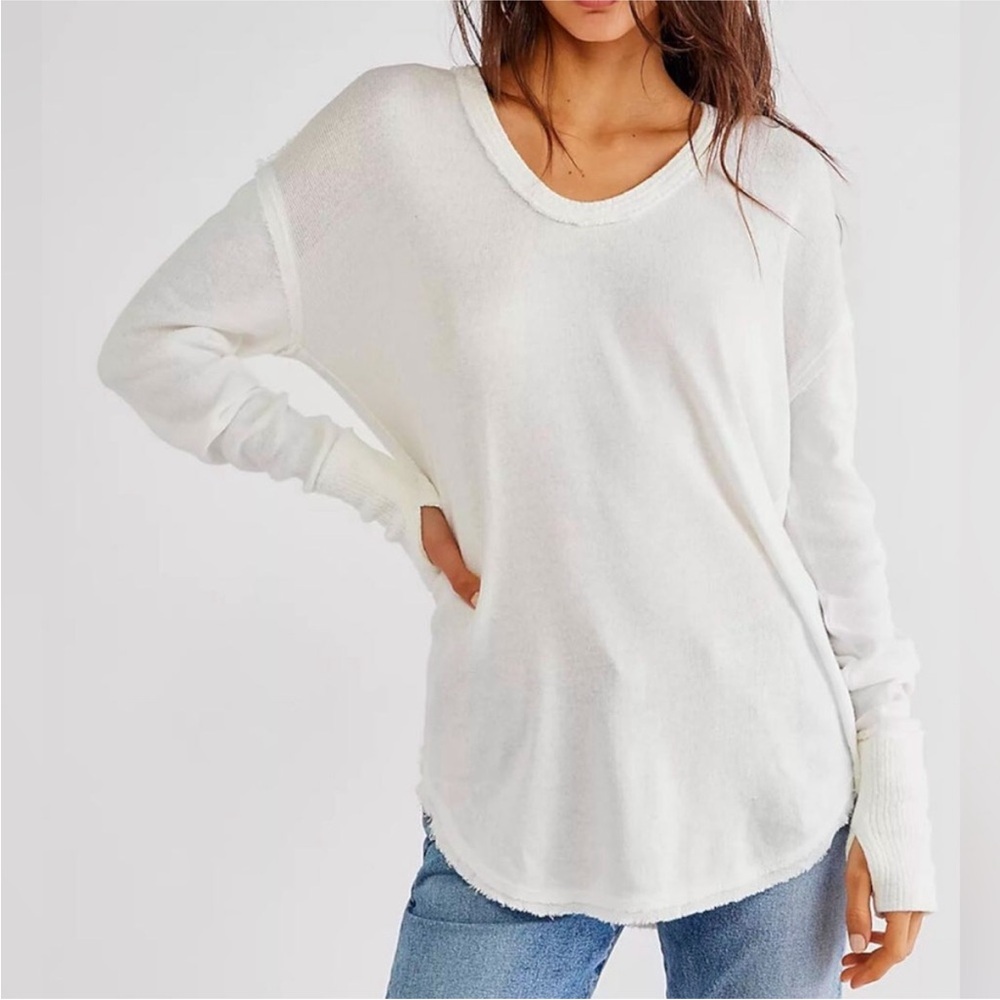 WE THE FREE Colby Top Long Sleeve Ivory